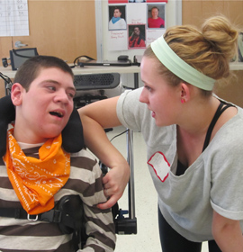 HMS student William Geilfuss (L) and his partner Haley Robinson (R). Photo by Bill Hunter.
